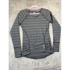 Reebok Women's Athletic Long Sleeve Grey/Black Athletic Shirt Pullover! Size S